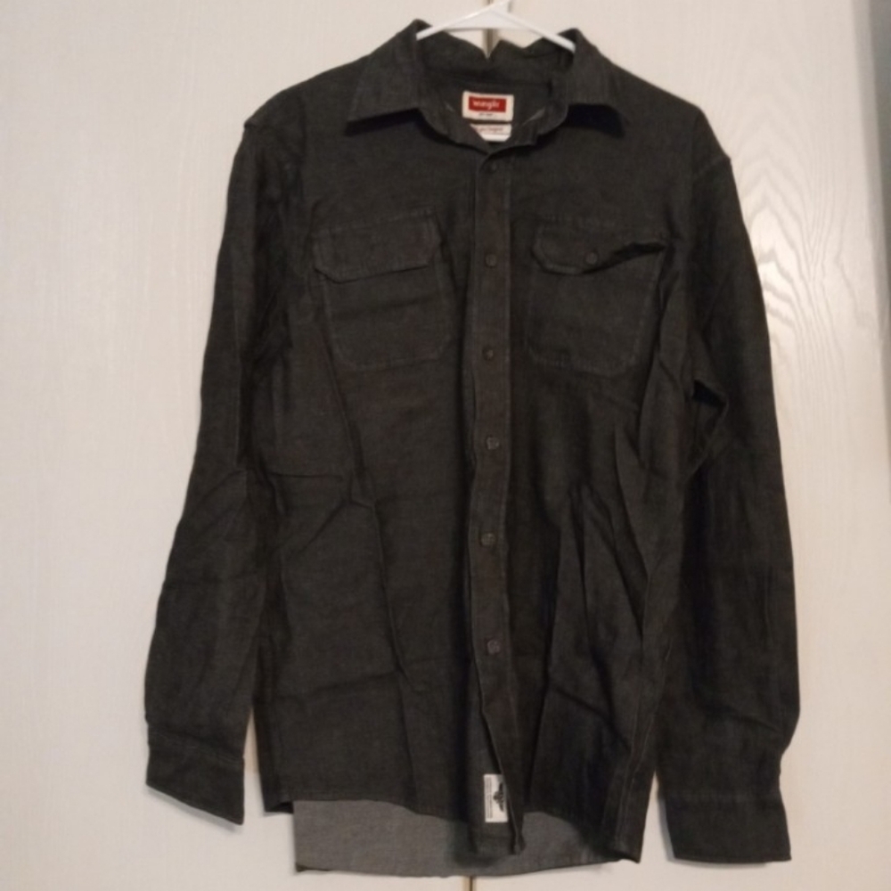 Wrangler Charcoal Button-Up Shirt